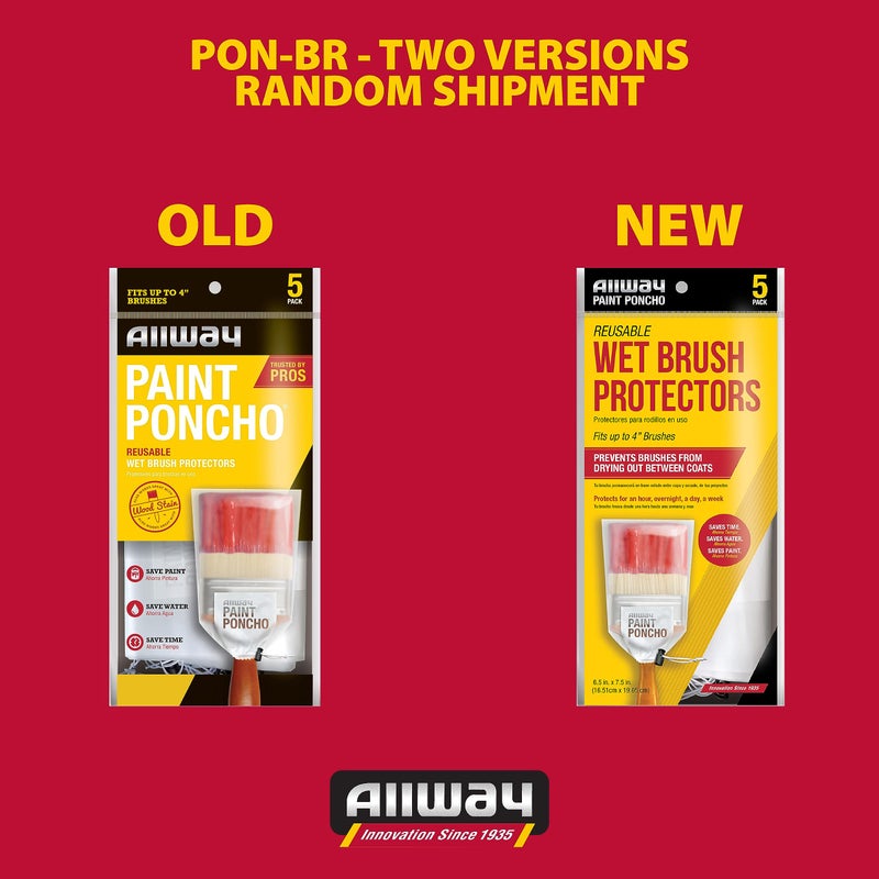 Allway Paint Poncho pon-br Paint Poncho, Clear, 5 Pack - Image 5